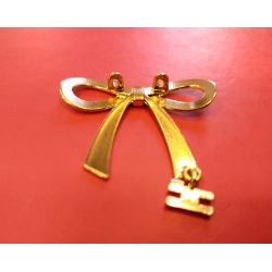 Ozdoba kokardka złota